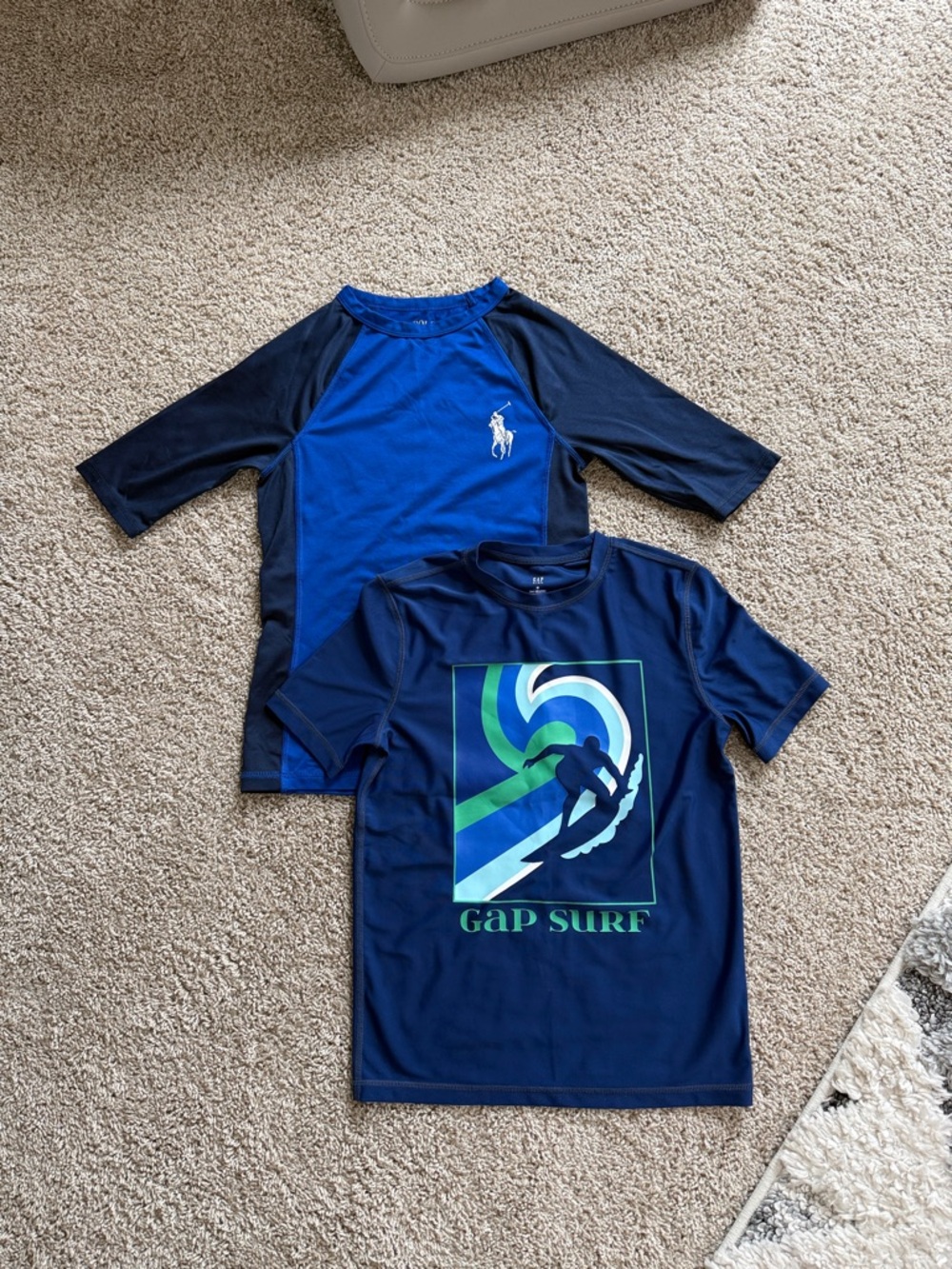 2 rash guards- Ralph Lauren & Gap